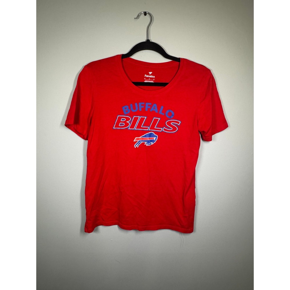 Fanatics Buffalo Bills Red Graphic T-Shirt Womens Medium Short Sleeve NFL Tee